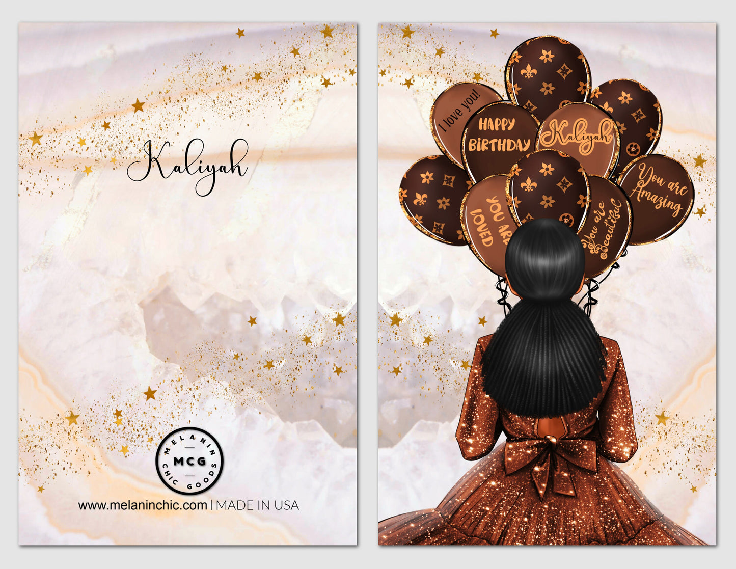 Personalized All Occasion, Black Greeting Cards