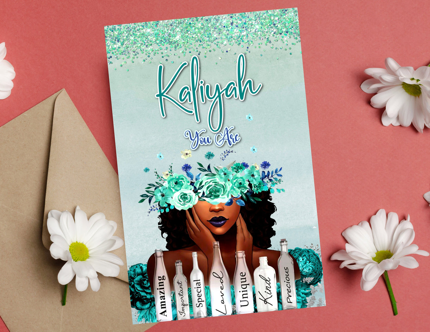 Personalized All Occasion, Black Greeting Cards