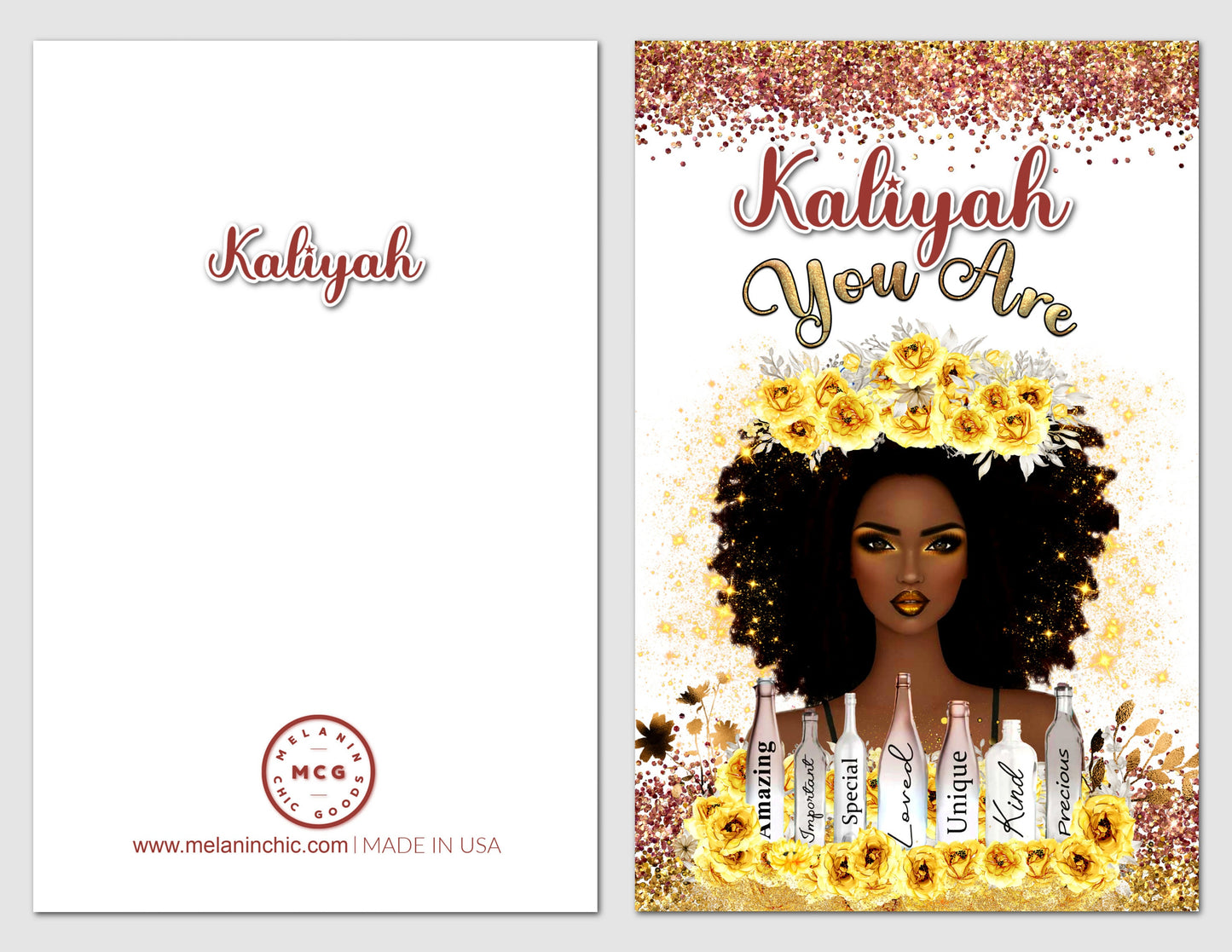 Personalized All Occasion, Black Greeting Cards
