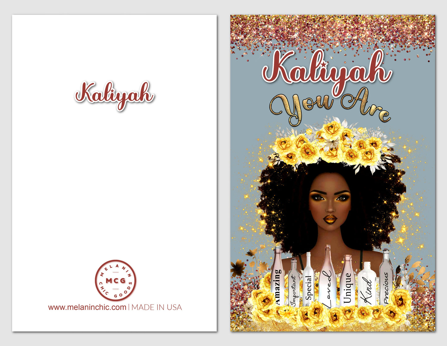 Personalized All Occasion, Black Greeting Cards