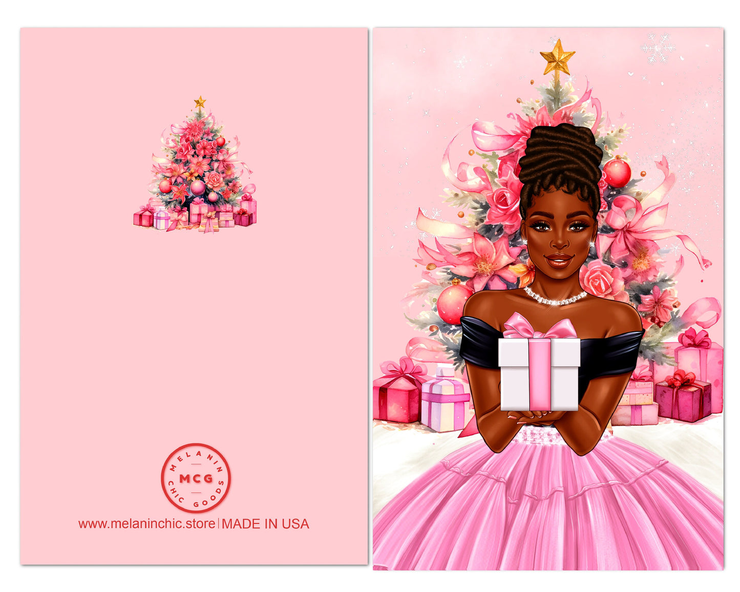 6 Count - Black Christmas Cards